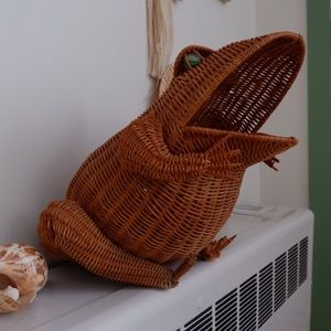 MCM WICKER FROG BASKET (as seen with #PrincessDi)